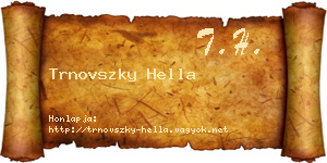 Trnovszky Hella névjegykártya