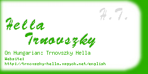 hella trnovszky business card
